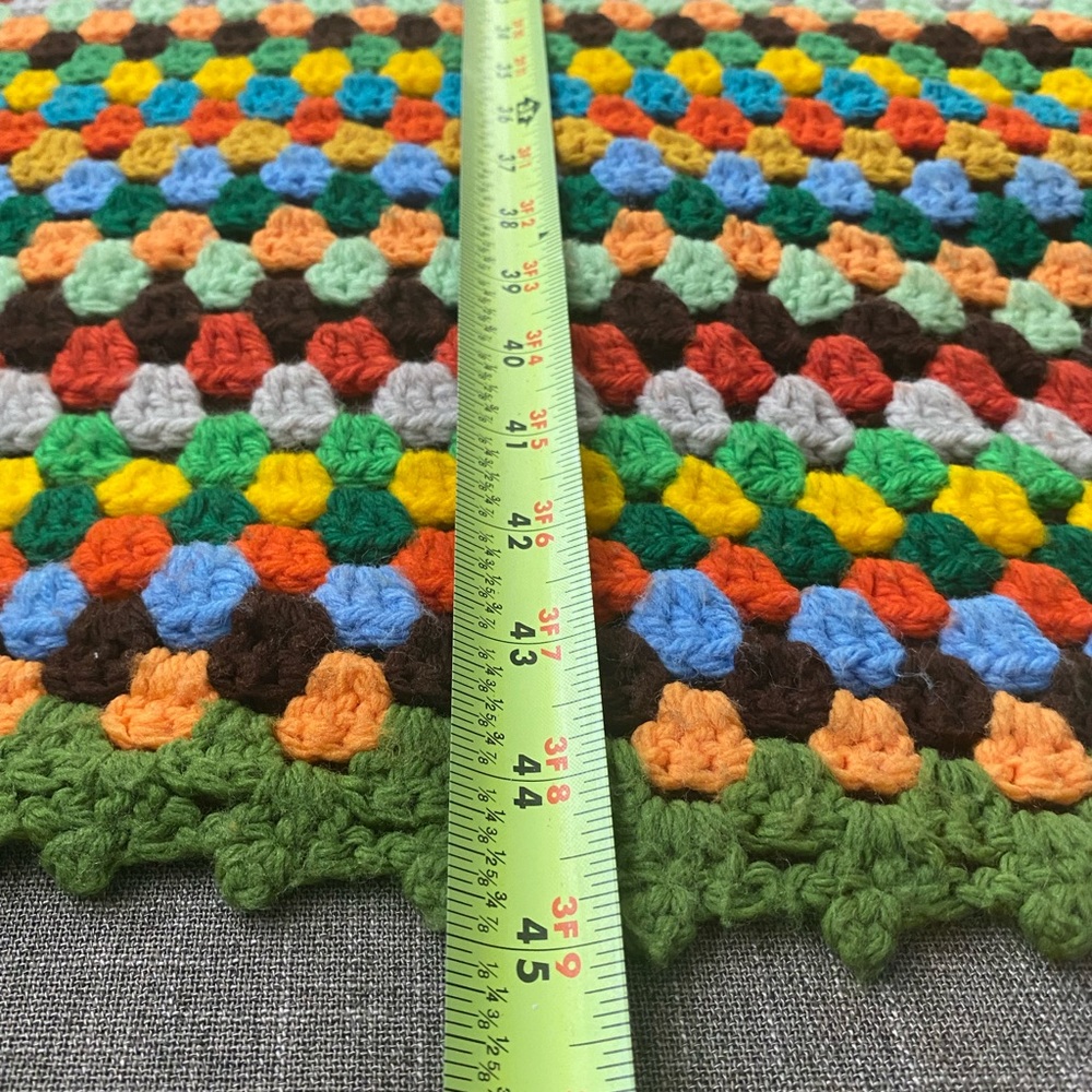 Vintage Crochet Afghan Throw Blanket - Picture 3 of 4